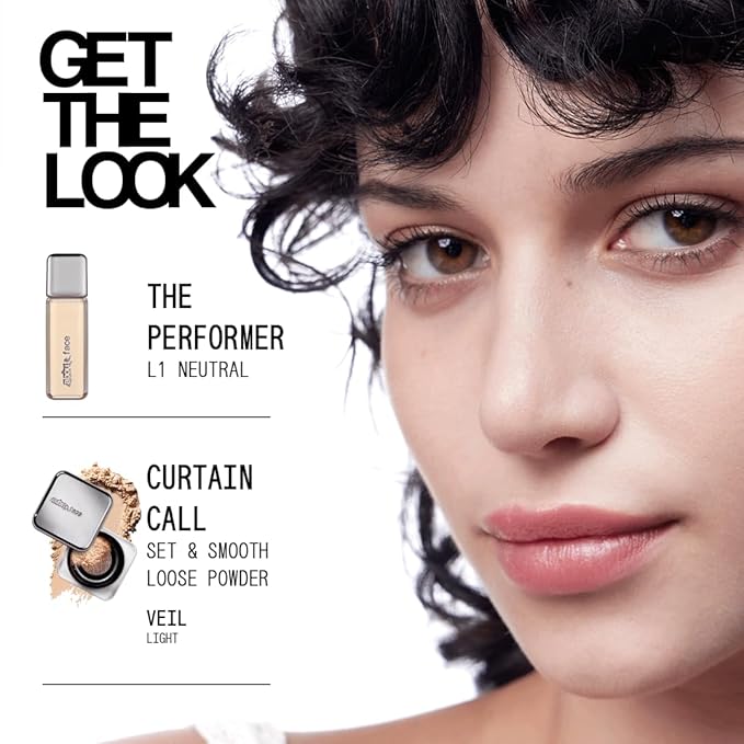 about-face THE PERFORMER Skin-Focused Foundation L1Neutral – Medium Coverage, Long-Wear, Breathable & Buildable Base – Clean, Vegan, Hydrating Formula with Blue Agave & Chlorella – 1.08oz