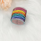 48 Pieces Elastic Hair Ties for Women, 3mm Hair Bands for Thick or Thin Hair, No Damage Elastic Hair Accessories for Girls and Women (Neon)