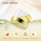 24 Pack 8 Oz Plastic Containers with Gold Lids, Clear Empty BPA Free and Refillable Cosmetic Jars Travel Containers for Creams, Lotion, Bath Salts, Sugar Scrub, Slime, Lip Scrub, Makeup