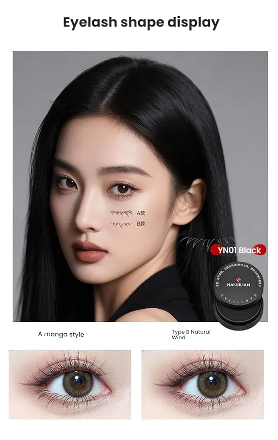 Double-Ended Lower Lash Stamp Eyeliner Pen - Waterproof Smudge-Proof (Black) | Easy Fake Eyelashes Stamp Tool with Precision Tip | Vegan & Cruelty-Free