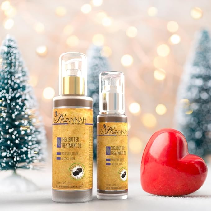 Savannah Hair Therapy Hair Oil with Shea Butter for Frizzy, Dry & Damaged Hair, Hydrating Keratin Treatment Oil, 1.69oz/50ml