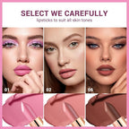 evpct 3Pcs Matte Creamy Lipsticks Set, Light Hot Nude Pink Brown Lip Stick Set for Women, Long Lasting Waterproof Velvet Lipsticks Blendable Silky, Longwear Lip Makeup Set 24 hours original labios 01