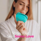 Pop Sonic Strawberry 3 in 1 Skin Exfoliating Cleanser Clean Massage Exfoliate - Turquoise