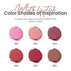 3Pcs Nude Rose Bright Red Warm Brown Lip Stick,Matte Cream Lipstick Set for Women,Long Lasting Waterproof Smudge Proof Velvet lipsticks Crayon,Lip Makeup Kit Travel Size,Vegan & Cruelty-free