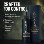 Grain Sea Salt Spray for Men | Texturizing and Volumizing Sea Salt Spray for Hair | Lightweight Volume Mist | Natural Texture | Flexible Hold | Unique Product Formula For all Hair Types | 6floz/177mL