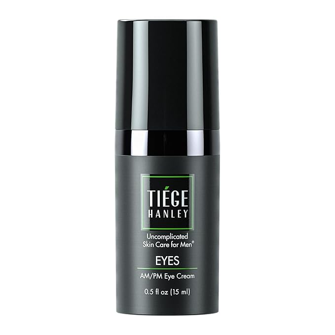 Tiege Hanley Eye Cream for Men, Morning and Night Under Eye Cream With Hyaluronic Acid and Vitamin B3, Helps Reduce the Look of Dark Circles and Puffiness, Anti Aging Men’s Skin Care, 0.5 Oz, 2 Pack