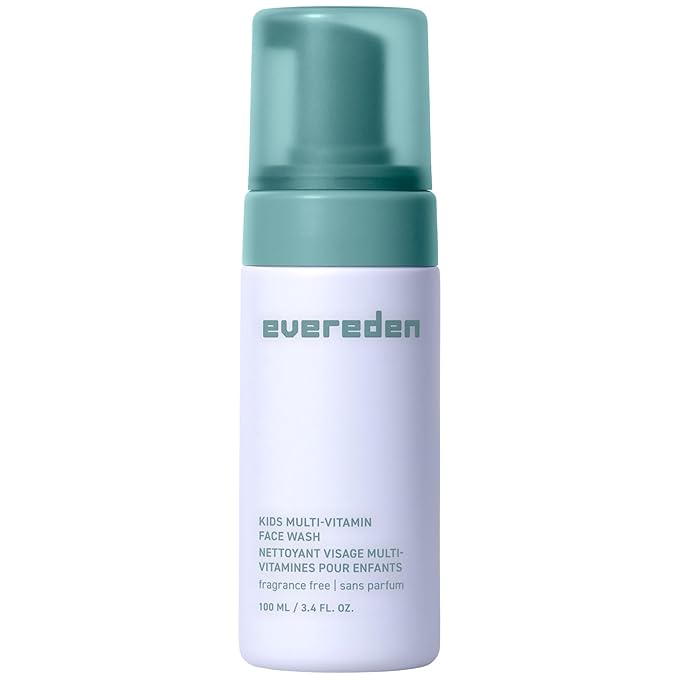 Evereden Fragrance Free Kids Face Wash: 3.4 fl oz. | Gentle Unscented Skin Care | Non-toxic and Clean Ingredients | Multi-Vitamin Skin Care for Kids