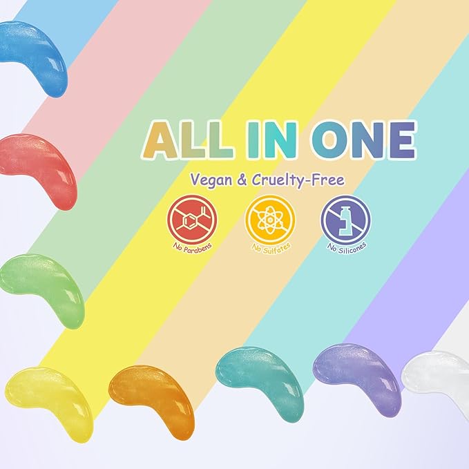 Under Eye Patches Variety Pack (24 Pairs), Stocking Stuffers for Women, Eye Masks for Dark Circles Puffy Eyes With 8 Colors (3 Pairs/Color), Vegan Skin Care Gifts for Teen Girls