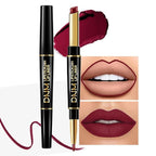 evpct 1Pcs Dark Plum Wine Red Lip Liner and Lipstick Set Kit for Women Matte Lips Kit with Lip Liner Lip Stains Long Lasting Waterproof 24 Hour Lipstick and Lip Liners Combo Lipliners Pencil 06#