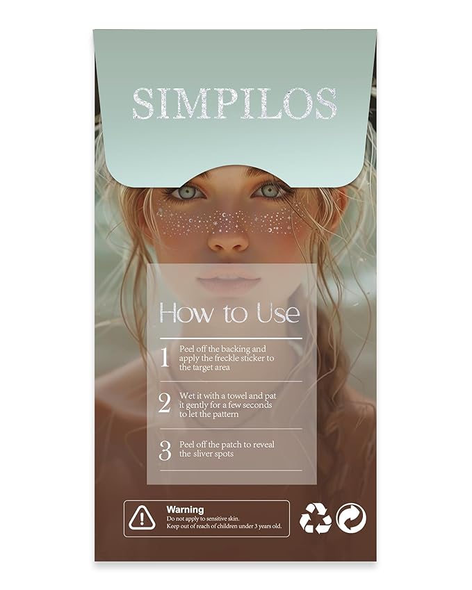 Body Face Makeup Patches for Kids Women Girls, Silver Rave Glitter for Face, Singer Concerts Festival Holiday Rave Accessories - 8 Counts