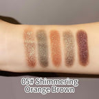 Glitter Shimmer Eyeshadow Palette – High Pigment Sparkly Metallic Eye Makeup Rose Quartz, Silver Champagne, Coral Pink, Taupe Gold & Plum Silver Shades, Long-Lasting Festival Party Eye Glitter Palette