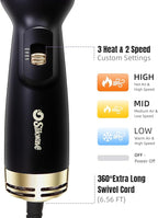 Hair Dryer Brush Blow Dryer Brush 4 in 1, 2 Inch Hot Air Brush for Hair Drying & Styling | Ionic Oval Barrel for Smooth, Frizz-Free Volume Blowout, Dual Voltage Lightweight Travel Hair Dryer Brush