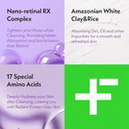 Nosca9 Deep Pore Cleansing Foam for Sensitive Skin | Korean Skincare Face Wash with 17 Amino Acids, White Clay & Patented Pore-Shrinking Ingredient | Deep Cleansing & Moisturizing (5.07 fl. oz)