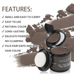VOLLUCK Root Touch up Powder, Instant Hairline Powder for Thinning Areas and Gray Hair Coverage, Natural and Non-greasy Root Cover up for Women and Men (Medium Brown, 0.35 Ounce)