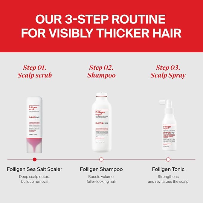 Dr.FORHAIR Folligen Tonic | Scalp Serum for Hair Care | Scalp Care and Nourishment | Revitalizing Tonic for Healthy Scalp & Hair Thickening, 4.06 fl oz