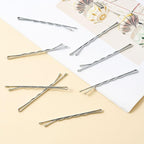 200 Pcs 2.2 Inch Wave-Shaped Bobby Pins Silver Metal Hair Pins Hair Accessories for Women Stylists Hair Sticks Girl