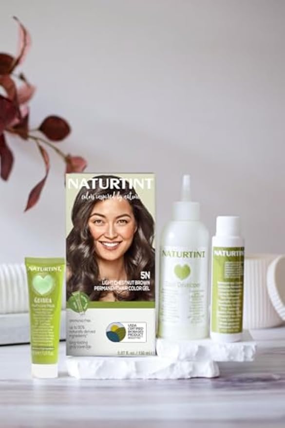 Naturtint 5N Light Chestnut Brown Permanent Hair Color (Pack of 6), Ammonia Free, Vegan, Cruelty Free, up to 100% Gray Coverage, Long Lasting Results (Packaging may vary)