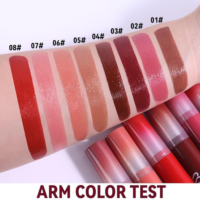 1Pc Brownish Red Butter Lipstick Tinted Lip Balm, Shine Moisturizing Plumper Lipstick for Women,Natural Nourishing Hydrating Lip Gloss Stain for Dry Lips,Lightweight Lip Liner Care Vegan Makeup