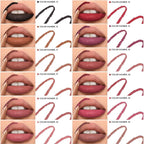 12 Colors Lip Liner Set, Matte Finish Series Lip Liners Pen Kit for Women, Long Lasting Waterproof Smooth High Pigmented Lip Pencil for Daily Makeup (Set B)