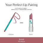 Thrive Causemetics Impact-FULL Smoothing Lipstick, Moisturizing Lip Makeup Essential with Vitamin E, Lightweight Creamy Lipstick for Women, Long Lasting, Vegan, Shade Jenni (Pink Mauve)