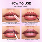 Kaely 2-in-1 Light Plum Red Metallic Lipstick and Lip Liner Makeup, Shimmer Liquid Metallic Lipsticks for Women, Glitter Lip Gloss Stain Long Lasting Waterproof Smudge Proof 24 Hour, Cruelty-Free 28