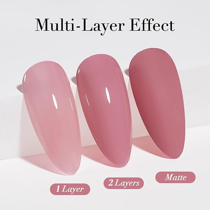 AZUREBEAUTY Nail Polish, Hazy Rose Quick Dry Nail Lacquer Natural Strengthening Treatment Kit DIY Salon at Home Women Gifts 0.34 fl oz