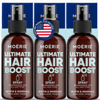 Moerie Ultimate Hair Boost Spray Designed to Strengthen Hair & Restore Scalp Health - 100% Natural Hair Serum for Hair Boost with over 100 Minerals, Vitamins & Amino acids - Fresh Scent - Triple Set