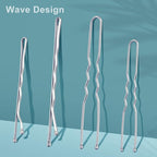 TsMADDTs Hair Pins Kits, 200PCS Silver Bobby U Shaped Pins for Women Hair Styling, Buns with Plastic Box, 2.4IN & 2IN