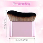 Soft Body Makeup Brush Portable Self Tanning Brush Self Tanner Face & Body Makeup (Pink Rose Gold)
