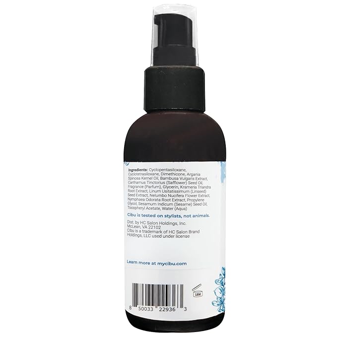 CIBU Nourishing Argan Oil Hair Serum | Anti-Frizz, Heat Protectant & Anti-Breakage Formula | Lightweight Hair Treatment | 4 Ounces