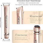 2 in 1 Dual Head Bikini Shaver，Pink Rose