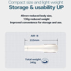 JMW Korean Professional Salon Hair Dryer AIR B with Diffuser & Dryer Stand 1600W - Lightweight, Powerful BLDC Motor, 100% Cool Wind Without Heat, Compact, Low Noise Blow Dryer for Home & Salon