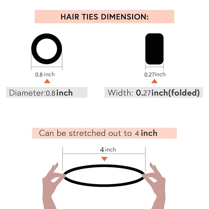 Mini Small Glittering Hair Ties All Hair Types Seamless Glitter Hair Ponies Elastics Ponytail Holders Hair Scrunchies Hair Accessories Baby Girls Kid Children 100 pcs