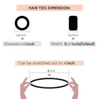 Mini Small Hair Ties All Hair Types Seamless Hair Ponies Elastics Ponytail Holders Hair Scrunchies Hair Accessories Baby Girls Kid Children 200 pcs