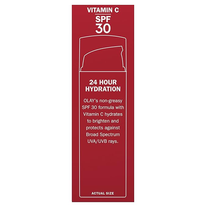 Olay Vitamin C Hydrating moisturizer with sunscreen, SPF 30, 1.7 Oz