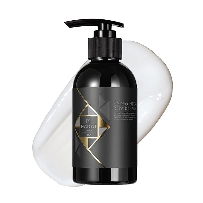 HADAT Intensive Repair Shampoo – Premium Strengthening Formula with Moringa Oil & Hyaluronic Acid – For Dry, Damaged, Color-Treated Hair – Low Sulfate – Salon Quality