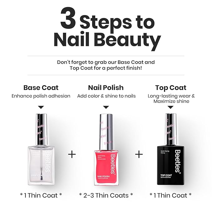 Beetles Neon Nail polish Set, 6 Colors Bright Rainbow Nail Polish Kit Quick Dry Finger Nail Polish Glossy Shine Nail Lacquer Polish Long Lasting Neon Party Gifts for Women