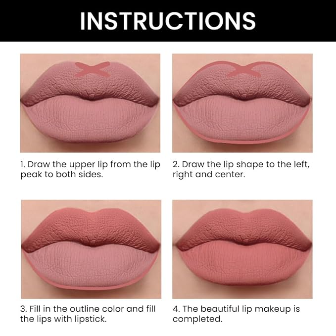 evpct 1Pcs Matte Lip Liner and Lipstick Combo Set Kit for Women, Magic Neutral Lipsticks 24 Hours Original Lipstick and Lips Liner Pencil Stain Gloss Makeup Long Lasting Waterproof, 31# MORE BUFF