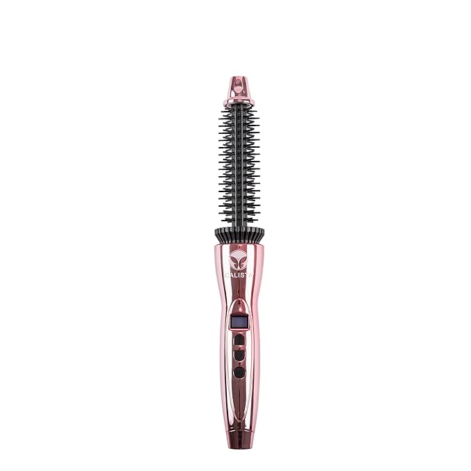 CALISTA Perfecter Pro Heated Round Brush | Lift, Volumize, and Style with No Heat Damage for Healthier-Looking Hair | 4 Sizes for Most Hair Types | Dual Voltage & Adjustable Temp (0.5, Rose Gold)