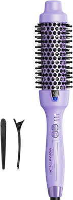Wavytalk Thermal Brush, 1.5 Inch Blowout Express Ionic Thermal Round Brush Creates Blowout Look in 10 Minutes Makes Hair Shinier & Smoother, Dual Voltage (Lavender Purple)