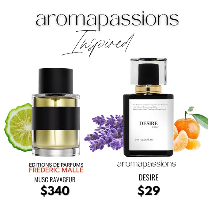 DESIRE | Inspired by Frederic Malle MUSC RAVAGEUR | Perfume for Men and Women | Extrait De Parfum | Long Lasting Dupe Clone Essential Oils Fragrance | Perfume De Hombre Mujer | (30 ml / 1 Fl Oz)