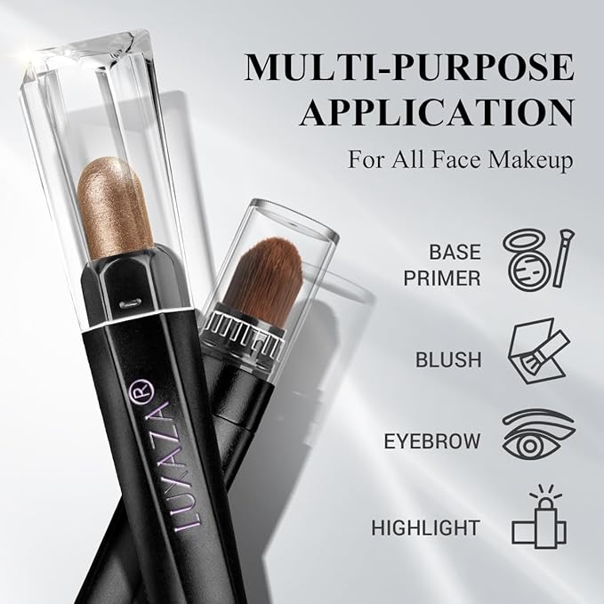 Neutral Brown Eyeshadow Stick Makeup 6PCS Set, Metallic Shimmer Matte Cream Eye Shadow Eyeliner Brightener Pencil Crayon - BROWN LATTE