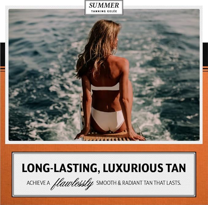 Summer Gelée Tanning Gel – SPF 30 Luxury Sun Tan Accelerator – Hydrating & Anti-Aging Formula with UVA/UVB Protection – Lightweight, Silky Gel for a Radiant, Sun-Kissed Glow – 3.12 FL OZ – USA Made