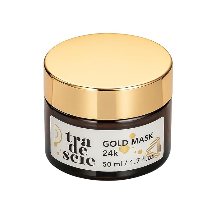 TRADESCIE 24K Gold Face Mask – Anti Aging Face Mask with Hydrating Camel Milk & Hyaluronic Acid for Firm, Radiant, Smooth, and Nourished Skin – 50 ml