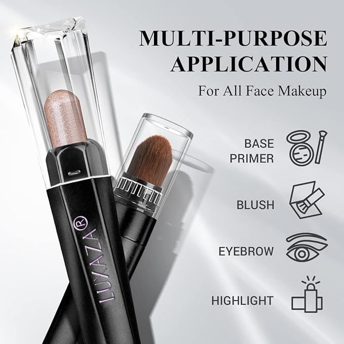 Brown Eyeshadow Stick Makeup Set 10PCS, Neutral Shimmer And Matte Cream Eye Shadow Palette, Metallic Bronze Smoky Eyeliner Brightener Crayon Pencil Kit, Ideal Gift for Women -Ash Rose