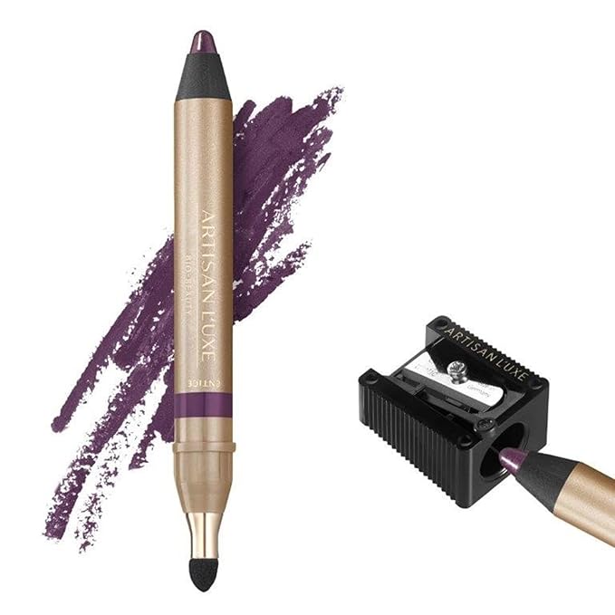 Artisan L'uxe Beauty Velvet Jumbo Eyeliner Pencil Smokey Eyes in 3 Minutes Water Proof, Smudge Proof, Long Lasting Age Defying Essential Oils Entice (Shade: Violet)