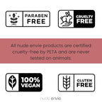 nude envie - Lip Gloss - High-Shine Finish - Moisturizing & Easy Application - Luxury Hydration - Non-Sticky Formula - With Vitamin E & Jojoba Oil - Vegan, Paraben-Free & Cruelty-Free - Fearless