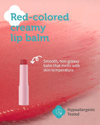 GOONGBE Kids' Color Lip Balm - Korean Kids Red Tint Lip Balm for Chapped and Cracked Lips with Natural Pigments - Hydrating Lips with Plant Oils and Shea Butter - Allergen Free Scent, 0.1 oz.