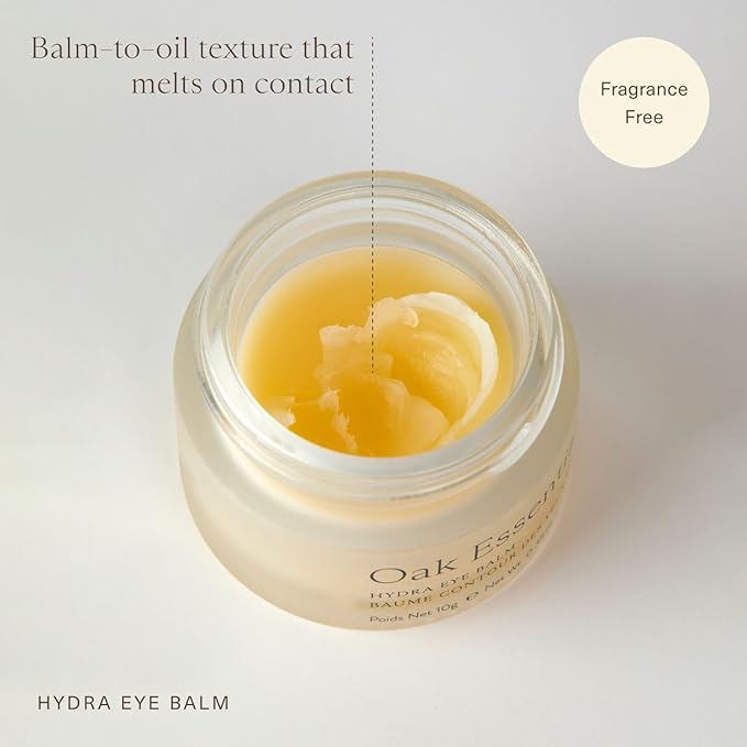Oak Essentials Hydra Eye Balm | Clean, Antioxidant-Rich Eye Balm That Visibly Hydrates and Illuminates, 10g