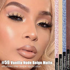 Kaely Cream Eye Shadow Sticks, Vanilla Nude Beige Matte Eyeliner Pencil Eyeshadow Palette Makeup, Eye Highlighter Brightener Stick for Older Women Waterproof Pigmented, sombras para ojos, New-59